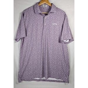 Sun Day Red Golf Polo Men's Medium Pink Floral Tiger Woods Shirt LVCC Logo Vegas